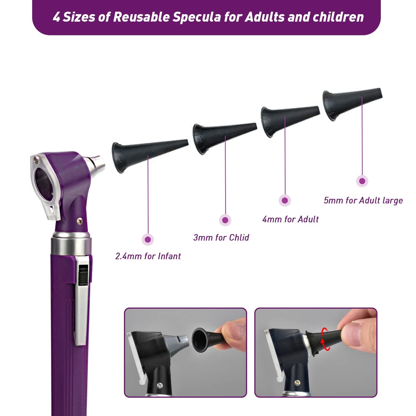 OT10J Purple Otoscope
