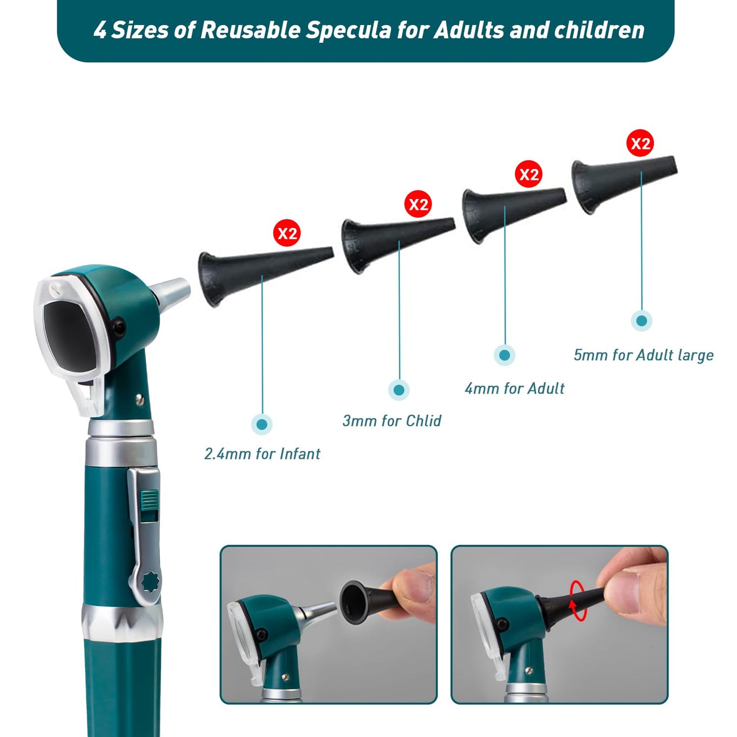 OT10D Green Otoscope