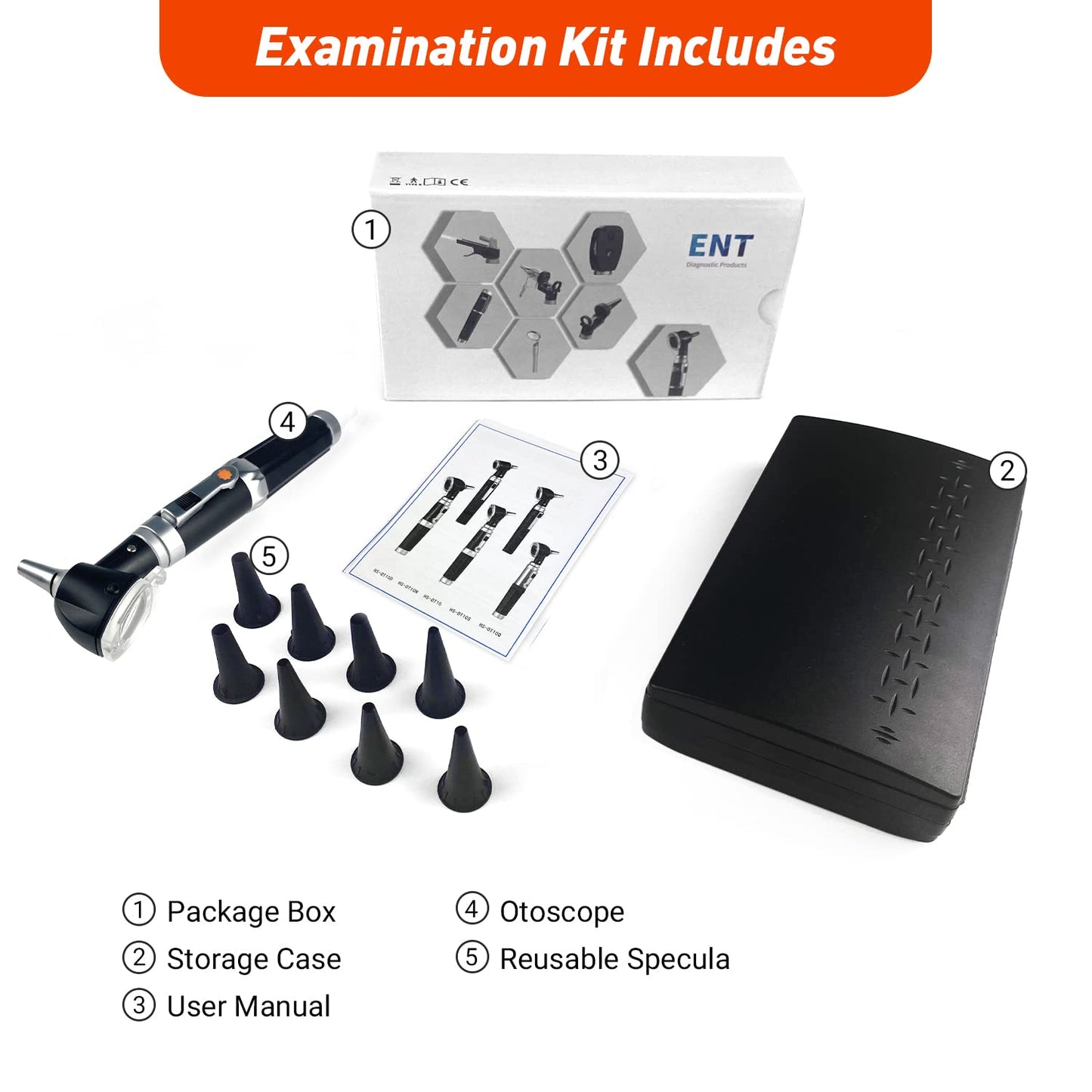 OT10D Black Otoscope