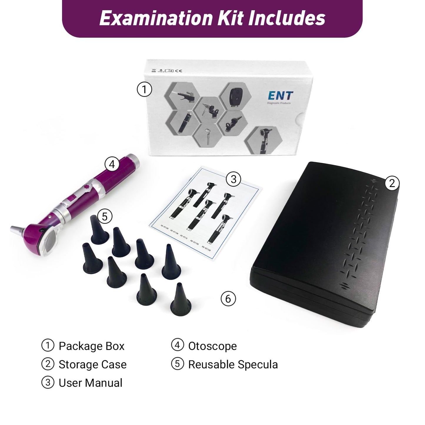 OT10D Purple Otoscope