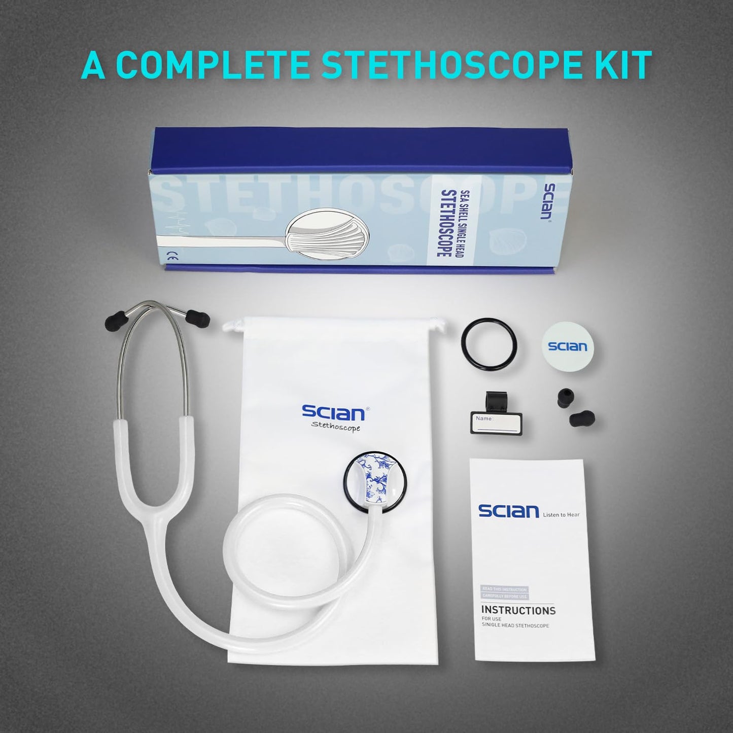30C10 White Stethoscope
