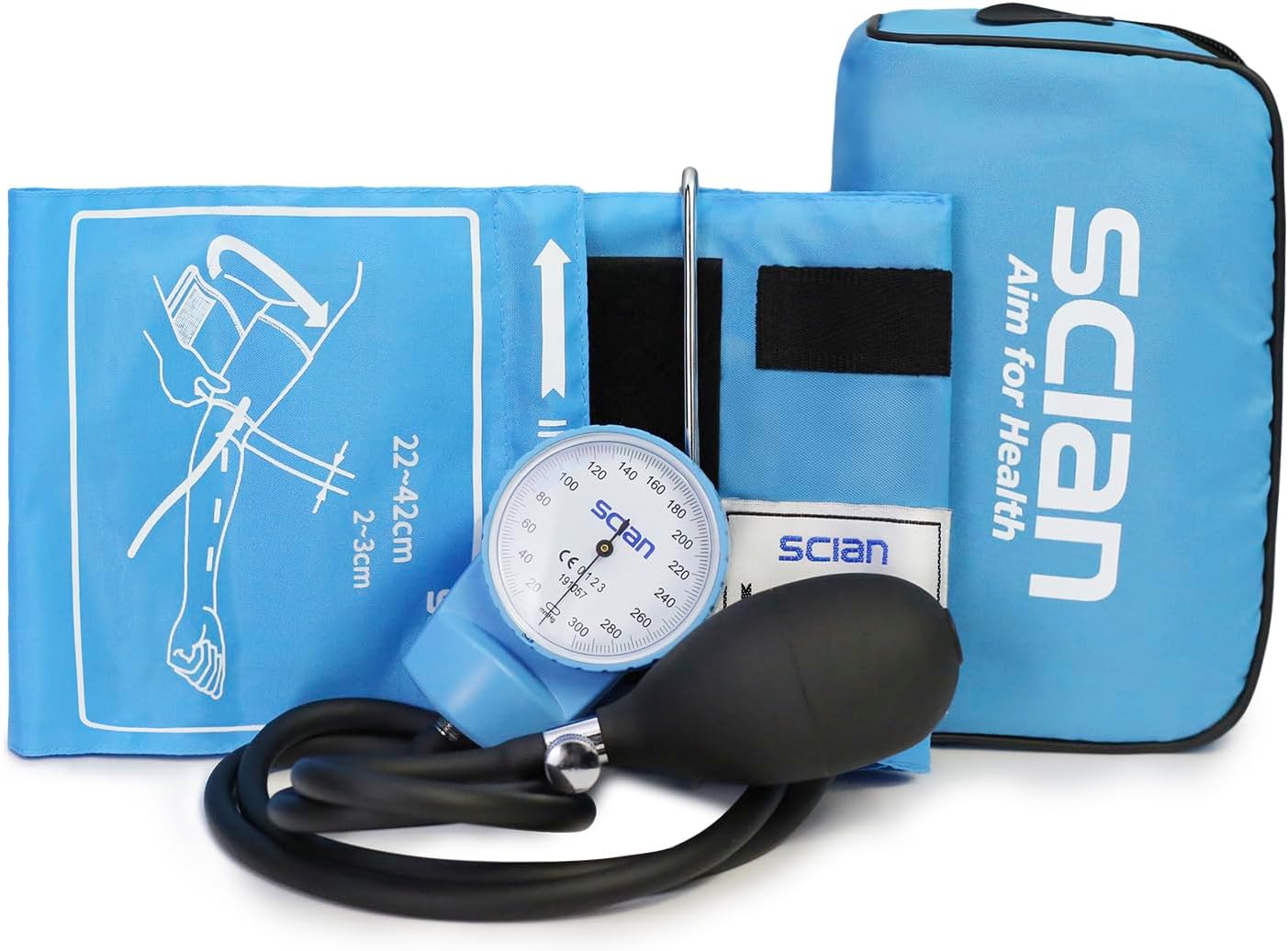 HS-20F Skyblue Aneroid Sphygmomanometer
