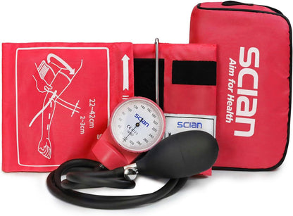 HS-20F Red Aneroid Sphygmomanometer