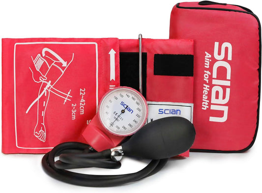 HS-20F Red Aneroid Sphygmomanometer