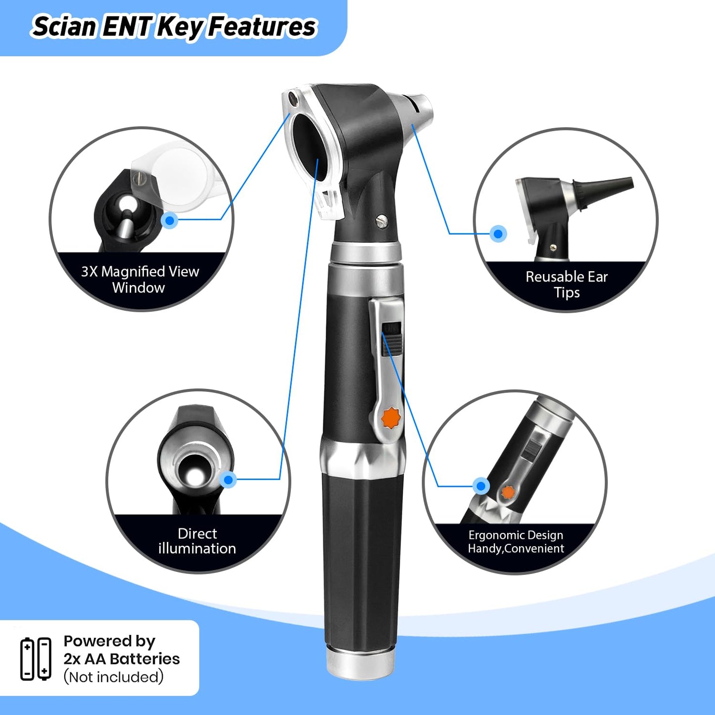 OT10G Black Otoscope