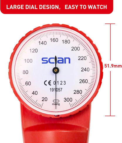 HS-20F Red Aneroid Sphygmomanometer