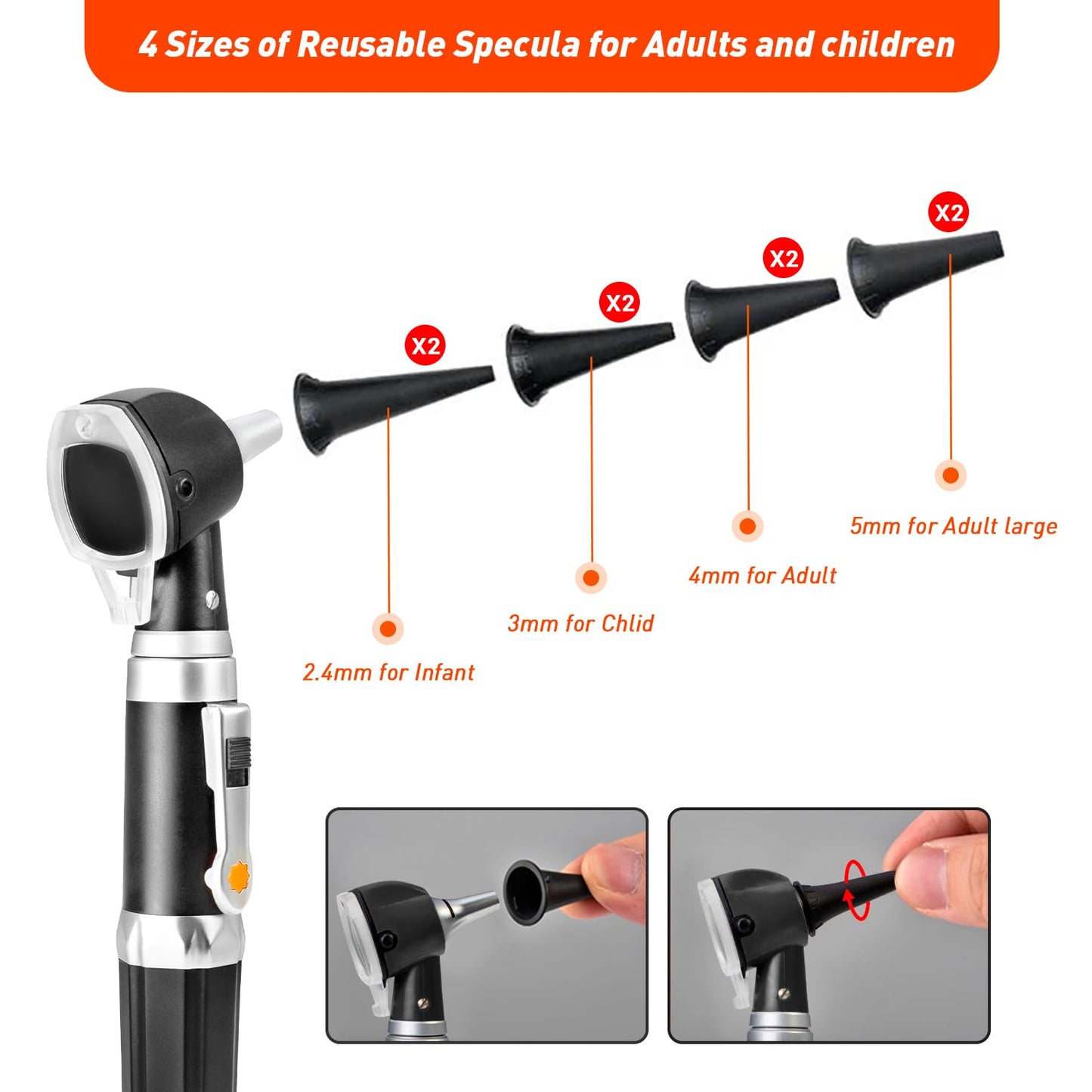 OT10D Black Otoscope