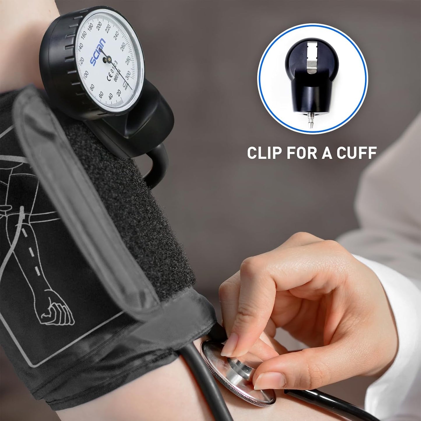 HS-20F Black Aneroid Sphygmomanometer