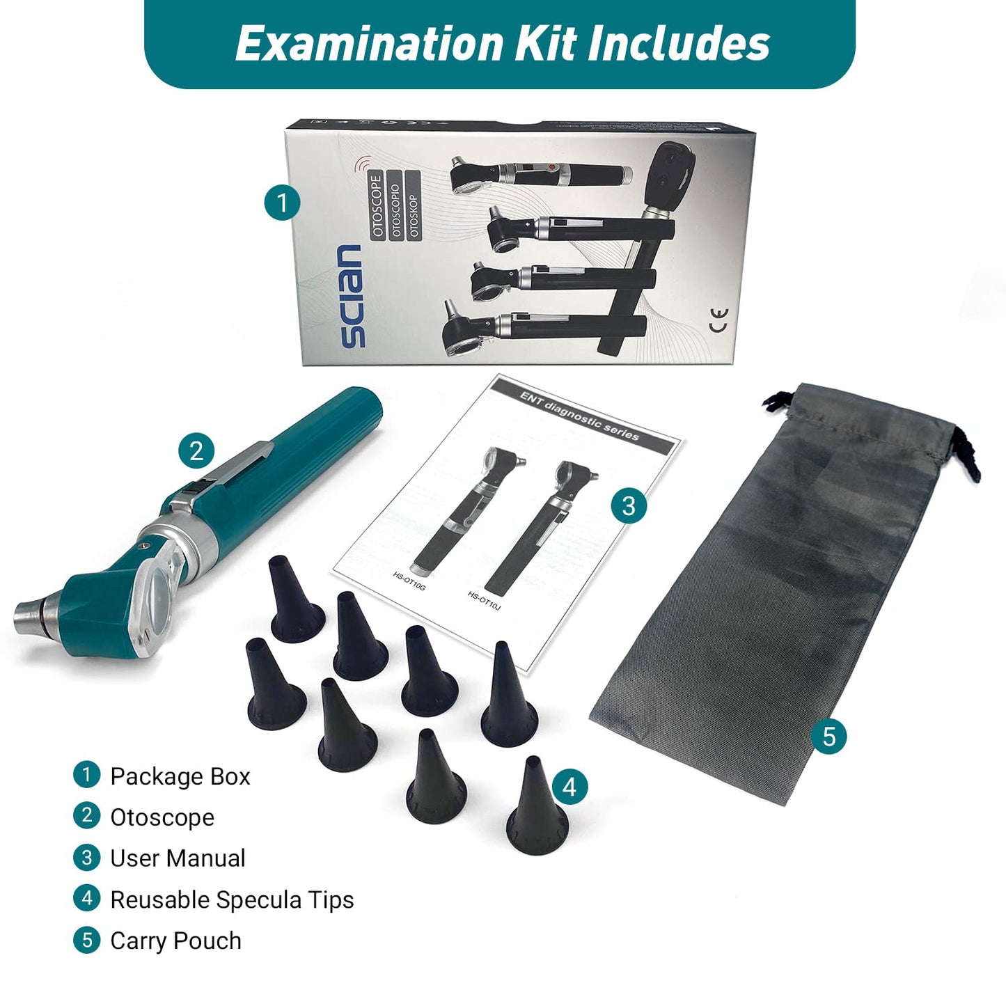 OT10J Green Otoscope