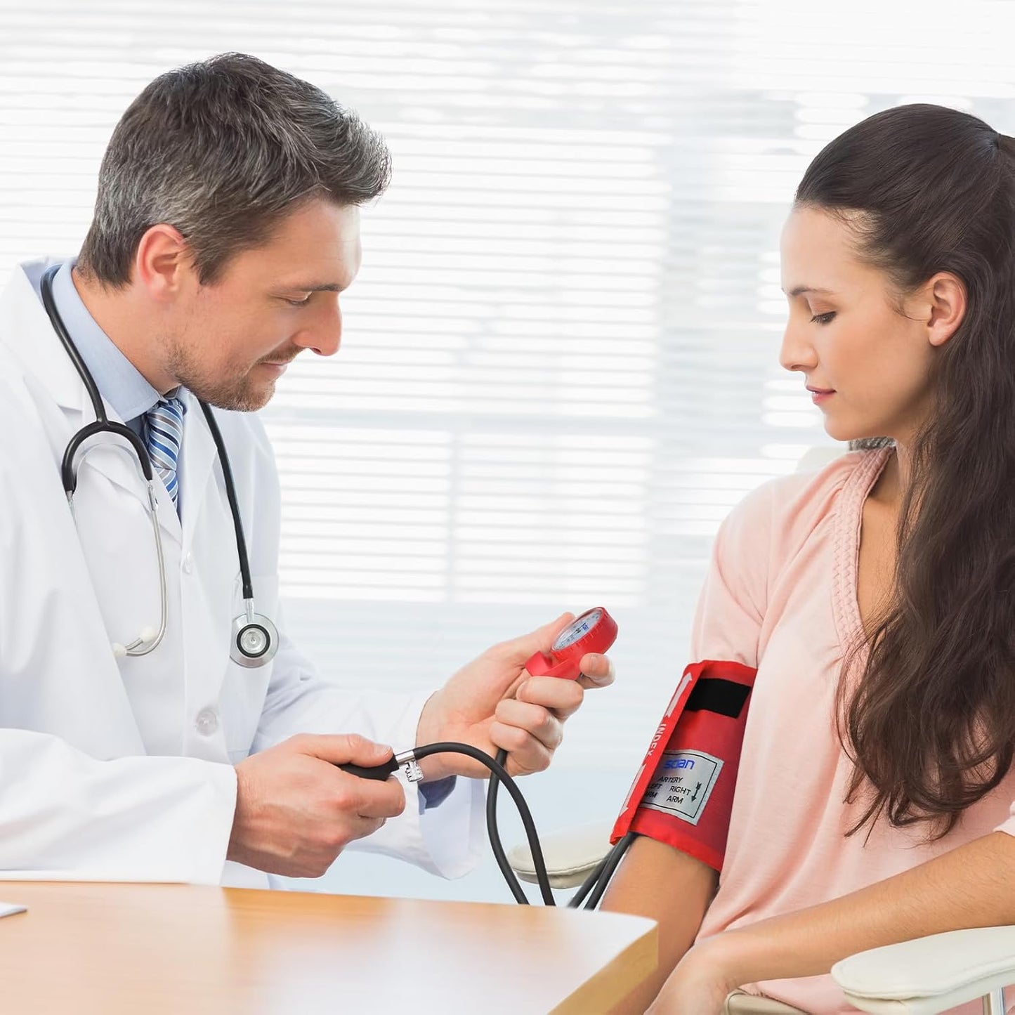HS-20F Red Aneroid Sphygmomanometer